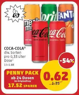 PENNY Coca-Cola div. Sorten Angebot