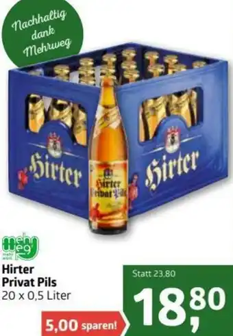 ADEG Hirter Privat Pils 20x0,5 liter Angebot