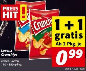 Nah&Frisch Lorenz Crunchips 110-150g Angebot