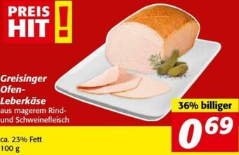 Nah&Frisch Greisinger Ofen-Leberkäse 100g Angebot