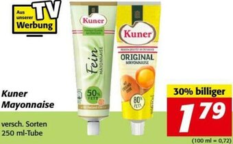 Nah&Frisch Kuner Mayonnaise 250ml Angebot