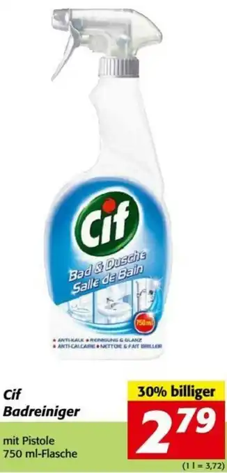 Nah&Frisch Cif Badreiniger 750 ml Angebot