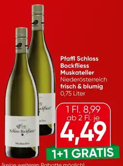 Spar Weingut R&A Pfaffl Schloss Bockfliess Muskateller Angebot