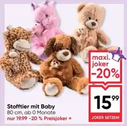 Maximarkt Stofftier mit Baby Angebot