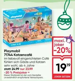 Maximarkt Playmobil 71744 Katzencafé Angebot