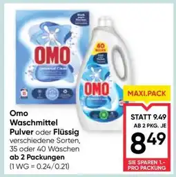 Maximarkt Omo Waschmittel Pulver oder Flüssig Angebot