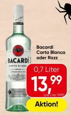 Spar Bacardi Carta Blanca oder Razz Angebot