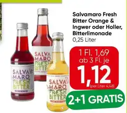Spar Salvamaro Fresh Bitter Orange & Ingwer oder Holler, Bitterlimonade Angebot