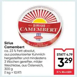 Maximarkt Sirius Camembert Angebot