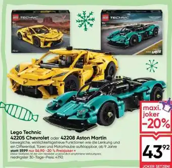 Maximarkt Lego Technic 42205 Chevrolet oder 42208 Aston Martin Angebot