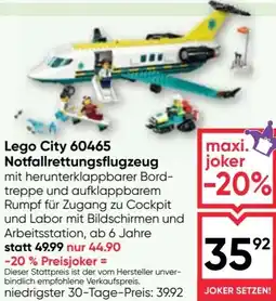 Maximarkt Lego City 60465 Notfallrettungsflugzeug Angebot