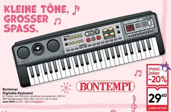 Maximarkt Bontempi Digitales Keyboard Angebot