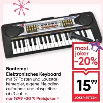 Maximarkt Bontempi Elektronisches Keyboard Angebot