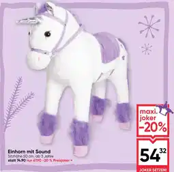 Maximarkt Einhorn mit Sound Angebot