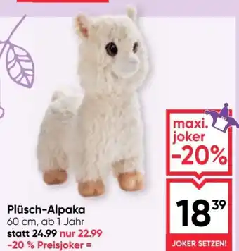 Maximarkt Plüsch-Alpaka Angebot