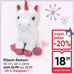 Maximarkt Plüsch-Einhorn Angebot