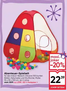 Maximarkt Abenteuer-Spielzelt Angebot