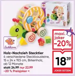 Maximarkt Holz-Nachzieh Stecktier Angebot