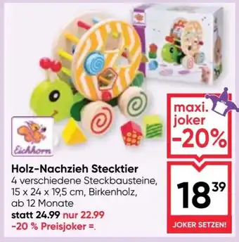 Maximarkt Holz-Nachzieh Stecktier Angebot