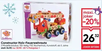 Maximarkt Constructor Holz-Feuerwehrauto Angebot