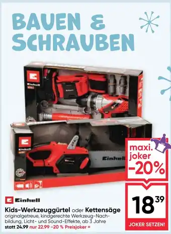 Maximarkt Kids-Werkzeuggürtel oder Kettensäge Angebot