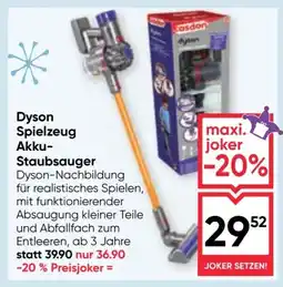 Maximarkt Dyson Spielzeug Akku- Staubsauger Angebot
