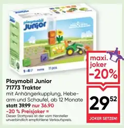 Maximarkt Playmobil Junior 71773 Traktor Angebot