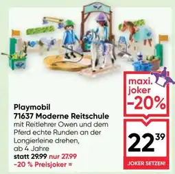 Maximarkt Playmobil 71637 Moderne Reitschule Angebot