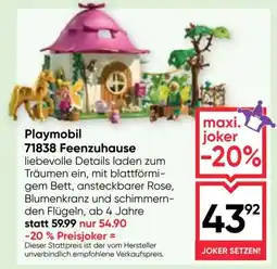 Maximarkt Playmobil 71838 Feenzuhause Angebot