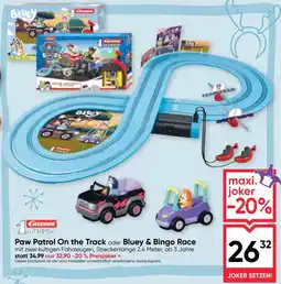 Maximarkt Paw Patrol On the Track oder Bluey & Bingo Race Angebot
