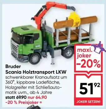 Maximarkt Bruder scania holztransport lkw Angebot
