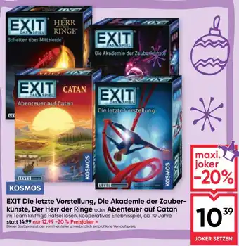 Maximarkt Exit die letzte vorstellung die akademie der zauber künste der herr der ringe oder abenteuer auf catan Angebot
