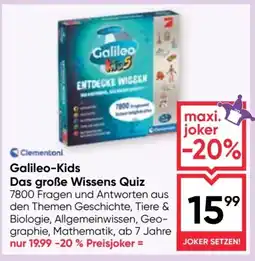Maximarkt Galileo-Kids Das große Wissens Quiz Angebot