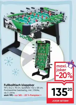 Maximarkt Fußballtisch klappbar Angebot