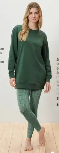 Tchibo Eduscho Leggings Pyjama-Set, dunkelgrün Angebot