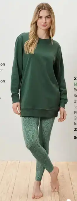 Leggings Pyjama-Set, dunkelgrün