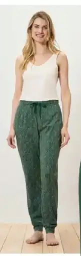 Tchibo Eduscho Pyjamahose, grün mit Alloverprint Angebot