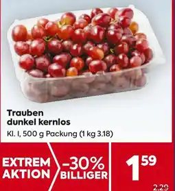 Billa Trauben dunkel kernlos Angebot