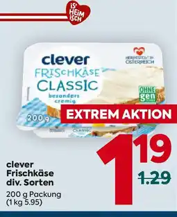 Billa clever Frischkäse Angebot