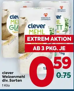 Billa clever Weizenmehl Angebot