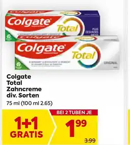 Billa Colgate Total Zahncreme Angebot