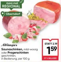 Maximarkt Saunaschinken, mild-würzig oder Pragerschinken Angebot
