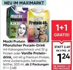 Maximarkt Mucki Protein Pflanzlicher Protein-Drink Angebot