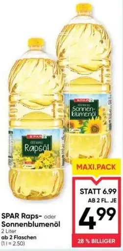 Maximarkt SPAR Raps- oder Sonnenblumenöl Angebot
