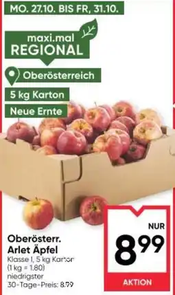 Maximarkt Oberösterreich Arlet Äpfel Angebot