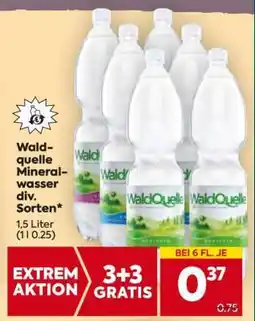 Billa Waldquelle Mineralwasser div. Sorten Angebot