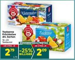 Billa Teekanne Früchtetee div. Sorten Angebot