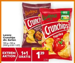 Billa Lorenz Crunchips div. Sorten Angebot