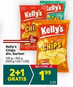 Billa Kelly's Chips div. Sorten Angebot