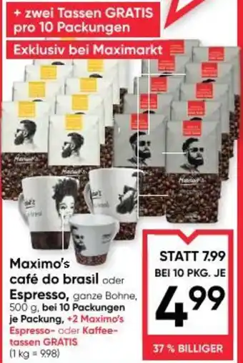 Maximarkt Maximo's café do brasil Angebot